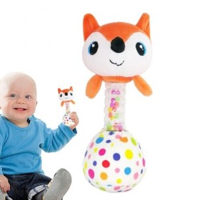 HIFONI Hochets de Dessin animé | Hochet en Peluche en Coton PP avec Un Joli Design Animal,Jouets de développement pour Voitur