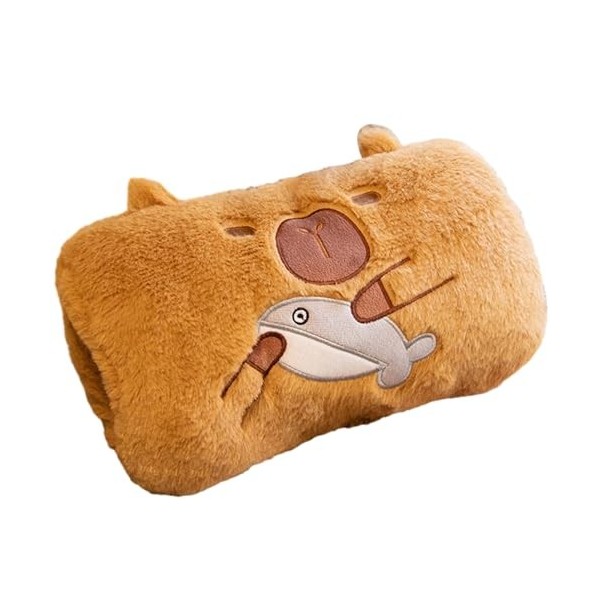 Wosemfial Capybara Hand Muff Peluche | Jouet Capybara câlin Doux - Jouet en Peluche Doux en Forme de Capybara, Oreiller en Pe