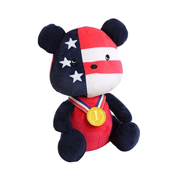 Bexdug Peluche Ours Drapeau National - Jouet en Peluche avec des fonctionnalités Mignonnes et Douces - Peluche Ours câlin et 