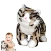 Rianpesn Chat en Peluche - Jouet câlin pour Chaton Doux et Portable - Granpoupée en Peluche Courte multifonctionnelle, poupée