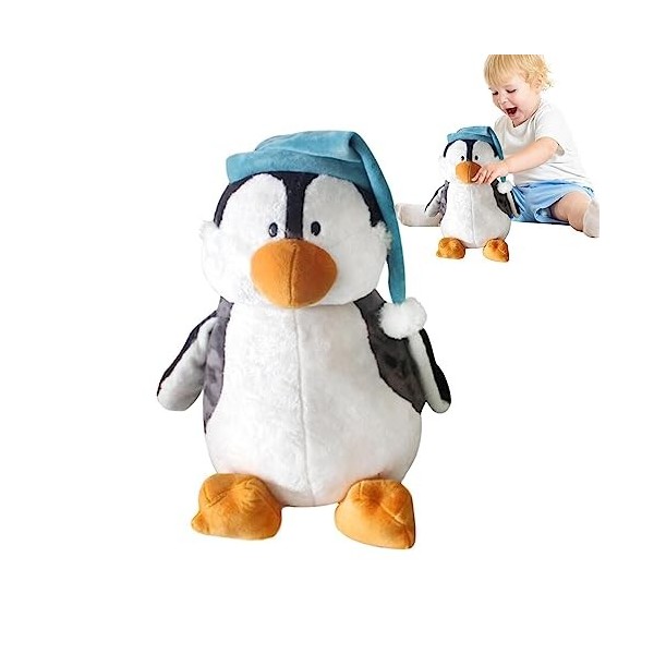 Linsition Pingouin en Peluche | Jouet en Peluche créatif - Peluche Confortable en Peluche, Animaux en Peluche pour Anniversai