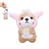 Tebinzi Animaux en Peluche pour Chiens | Petit Porte-clés en Mignon Shiba Inu - Porte-clés en Peluche Kawaii pour Pendentif S