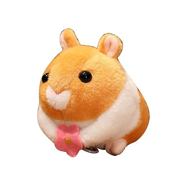 Surakey Hamster en Peluche, Jouet en Peluche Kawaii, Jouets Interactifs pour Bébés, Queue 360° Rotative, Réaliste Animal en P