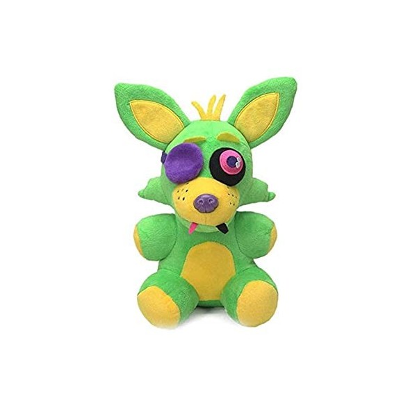 OSRDFV Security Breach FNAF Fazbears Piazzaria Plush Jeu en peluche Sœur Location FNAF Plushie doré, vert 