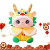 Varatiktok Dragon du Zodiaque du Nouvel an Chinois, Poupée Mascotte Dragon respectueuse de la Peau, Dragon en Peluche Durable