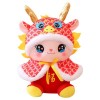 Varatiktok Dragon du Zodiaque du Nouvel an Chinois, Poupée Mascotte Dragon respectueuse de la Peau, Dragon en Peluche Durable