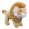 Animal en Peluche Lion, 18cm Jouet en Peluche Réaliste Lion, Jouet de Simulation Lion en Peluche, Jouets en Peluche Kawaii, D