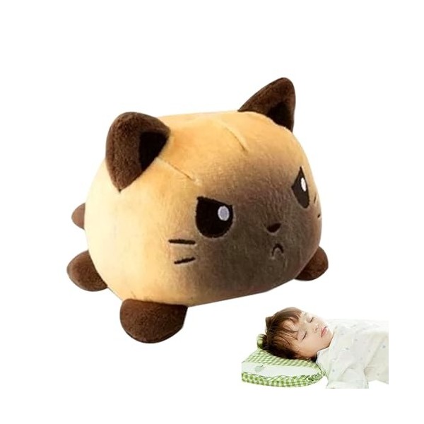 Peluche de Chat Réversible Doudou pour Enfant Humeur Retournable