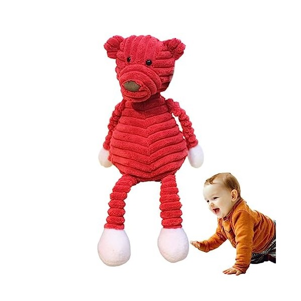 HMLTD Peluche Animal à Rayures | poupée en Peluche Mignonnes,Jouet en Peluche Adorable et Lisse pour lanniversaire Thanksgiv