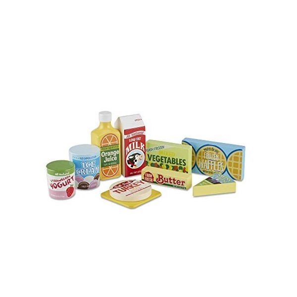 Melissa & Doug Epicerie en bois avec caisse enregistreuse, scanner et convoyeur, Jeux de rôle magasin, Ensemble de jeu Superm