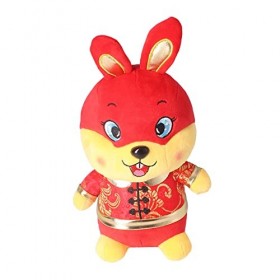 VGEBY Poupée de Lapin du Nouvel an, Jouet en Peluche de Lapin Adorable Jouet en Peluche pour la Maison Drôle Belle Décoration