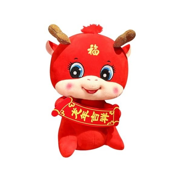 Peluche de dragon traditionnelle, peluche de lannée du dragon, poupée du dragon du zodiaque chinois, année du dragon, jouets