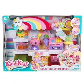 Kindi Kids Supermarché Chat Petkin, 2&nbsp;Shopkins et Un Tapis de Jeu en Vinyle. 50003