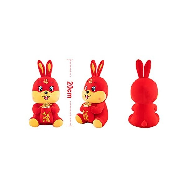 Katutude Lapin en Peluche Geant, Mascotte Lapin 2023 Peluche Lapin en Peluche Oreiller en Peluche de Lapin Animaux en Peluche