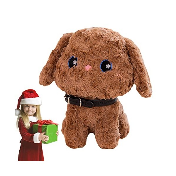 HMLTD Peluches pour Chiens Mignons - Peluches en Peluche Teddys Dog Doll - Cadeaux Jouet doreiller Doux 25 cm, Jouets en Pel