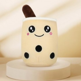 Fiotha Jouet en Peluche Boba Doux,Jouets Thé Lait Doux Poupée,Bubble Tea Peluche de Dessin Animé,Géant Boba Bulle en Peluche 