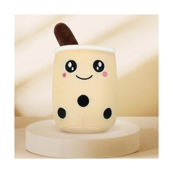 Fiotha Jouet en Peluche Boba Doux,Jouets Thé Lait Doux Poupée,Bubble Tea Peluche de Dessin Animé,Géant Boba Bulle en Peluche 