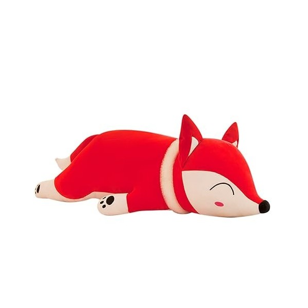 JAWSEU Renard Animaux en Peluche Renard Douce Peluche Étreindre Oreiller Peluche Poupée Dessin Animé Animal Coussin Moelleux 