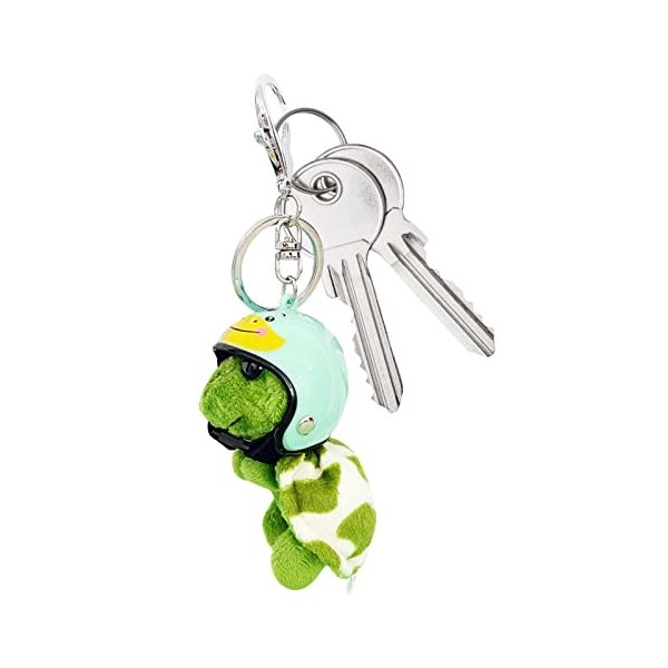 Porte Clef Tortue Peluche - Porte-Clés Tortue Mignon, Animé Mini Tortue Poupée Porte-clés Voiture Porte-clés Sac Pendentif, P