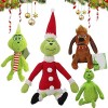 Christmas Plush Doll Grinch Plush Gift How The Grinch Stole Soft Stuffed Toys for Children Kids Gifts Christmas Grinch, 7 in