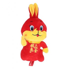 Matériaux Haut de Gamme, Mignon et Festif, Confortable et Doux, Jouet Mascotte de Lapin en Peluche, pour Le Nouvel an Type 2