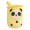 Bubble Tea en Peluche, Oreiller en Peluche de Thé à Bulles Peluche Panda Étreignant Oreiller Bubble Tea Jouet Peluche Thé Pou