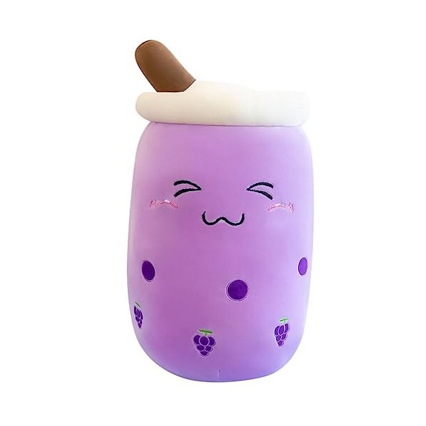 JAWSEU Bubble Tea Peluche Boba Doudou Poupées en Peluche Coussin Décoratif Créatif Boba Oreiller en Peluche de Thé Au Lait Ta