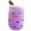 JAWSEU Bubble Tea Peluche Boba Doudou Poupées en Peluche Coussin Décoratif Créatif Boba Oreiller en Peluche de Thé Au Lait Ta