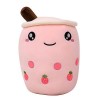 JAWSEU Bubble Tea Peluche Boba Doudou Poupées en Peluche Coussin Décoratif Créatif Boba Oreiller en Peluche de Thé Au Lait Ta