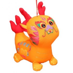 Animal en Peluche Dragon, Simulation De Dragon Chinois Traditionnel, Accessoire De Costume De Dragon Doux Brodé 3D, Peluche D