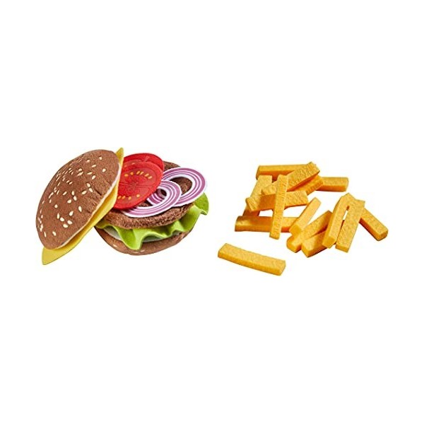 HABA - Hamburger avec frites - 305817 - Dinette - Dès 3 ans, Brun