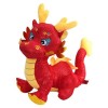 Zceplem Peluche Dragon en Peluche - Figurine en Peluche Dragon Jouet,Figurine Jaune Rouge Doux, Fournitures de fête de Mascot