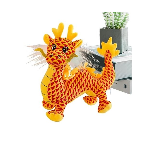 Horypt Peluche en Peluche Dragon Chinois | Dragon en Peluche Mignon et Doux - Dragon Chinois en Peluche pour Cadeaux dannive