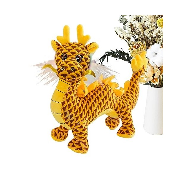 Horypt Peluche en Peluche Dragon Chinois | Dragon en Peluche Mignon et Doux - Dragon Chinois en Peluche pour Cadeaux dannive