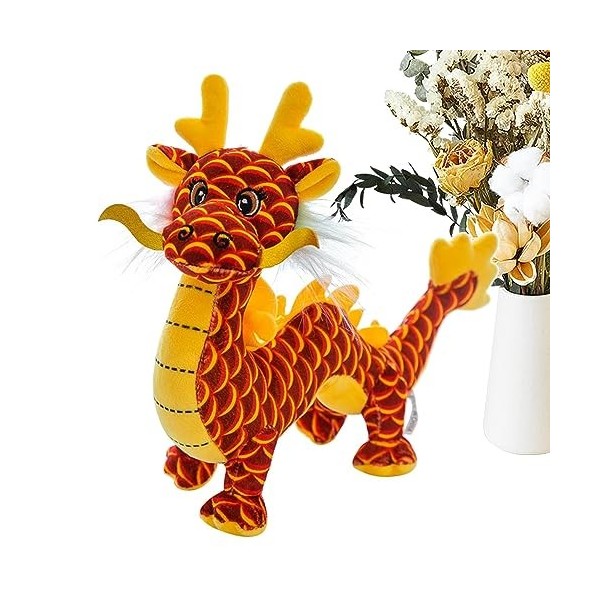 Horypt Peluche en Peluche Dragon Chinois | Dragon en Peluche Mignon et Doux - Dragon Chinois en Peluche pour Cadeaux dannive