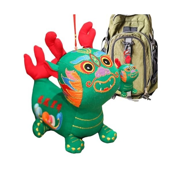 BUNIQ Peluche du Nouvel an Chinois 2024 | Jouets en Peluche de Dragon de Simulation,Peluche Dragon brodée de Style Folkloriqu