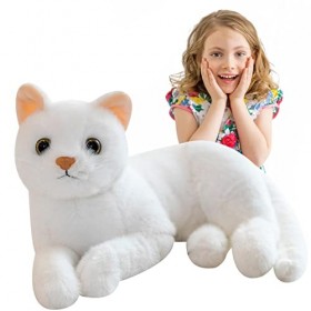 Shareed Chat en Peluche Réaliste, Kawaii Jouet en Peluche Chat, Chaton Doux Trop Mignon, Chat Simulation Chaton Animal en Pel