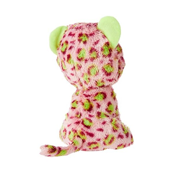 Ty - Beanie Boos - Peluche Lainey le Léopard, TY36312, Rose / Vert, 15 cm