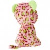 Ty - Beanie Boos - Peluche Lainey le Léopard, TY36312, Rose / Vert, 15 cm