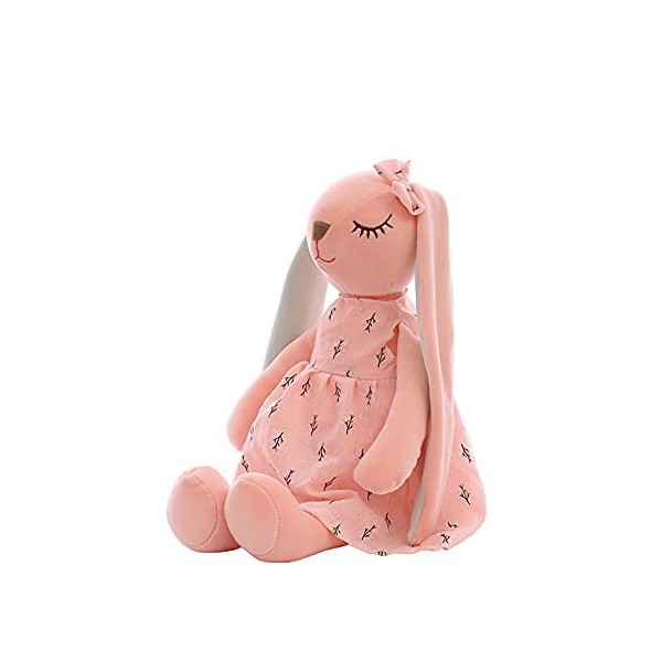 Peluche Lapin 35 cm,Poupée Jouet Lapin en Peluche Douce et câlin,Mignon Lapin aux Longues Oreilles en Peluche Doux Jouet en P