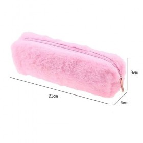 Ylinwtech 4 Pièces Trousse à Crayons en Peluche,Trousses à Crayons en Peluche,Trousse à Stylo en Peluche pour Étudiants,Burea