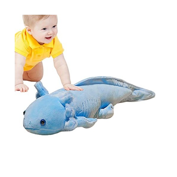 Axolotl Peluche Kawaii, 45cm Salamandre Peluche Doudou Axolotl, Oreiller en Peluche Axolotl, Mignon Salamandre Axolotl Plushi