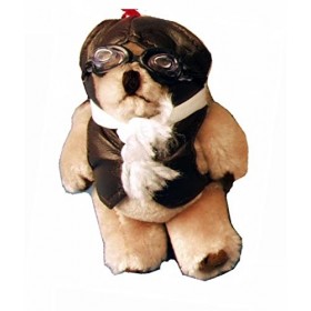 ODEON Peluche Mini Ourson Aviateur Pilote 12 cm Teddy Bear