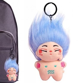 Bavokon Porte-clés en Peluche - Porte-clés poupées en Peluche avec Cheveux Longs,Adorable poupée Porte-clés Douce pour, Fille