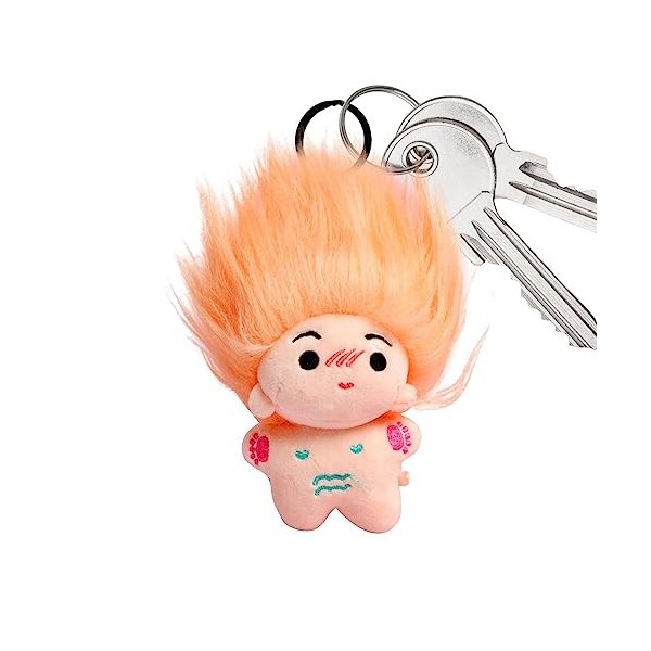 Bavokon Porte-clés en Peluche - Porte-clés poupées en Peluche avec Cheveux Longs,Adorable poupée Porte-clés Douce pour, Fille