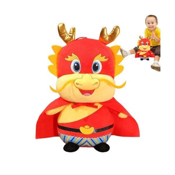 Poupée en peluche dragon chinois - Pendentif mascotte en peluche, animaux en peluche, jouets - Jouet en peluche Dragon du zod
