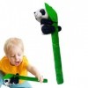 Ghirting Jouet en Peluche de poupée Panda,Peluche Panda en Coton PP Vif avec Poteau Vert - Poupées Panda sur Le thème du Zoo 