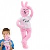 FULVO Lapin Animal en Peluche | Lapin farci - Jouets en Peluche Confortables avec Membres Mobiles, poupée en Peluche avec Exp