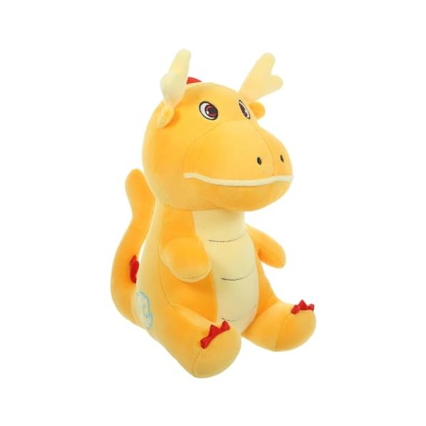 Hemousy Mascotte de Dragon de la Fête du Printemps,Poupée Dragon Chinois en Peluche Courte 2024 - Jouet Dragon du Zodiaque Co