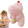 Koranuly Peluche Dinosaure en Peluche,Animal en Peluche Dino pêche Fraise 9,84 Pouces - Poupée en Peluche Dino Douce et Confo